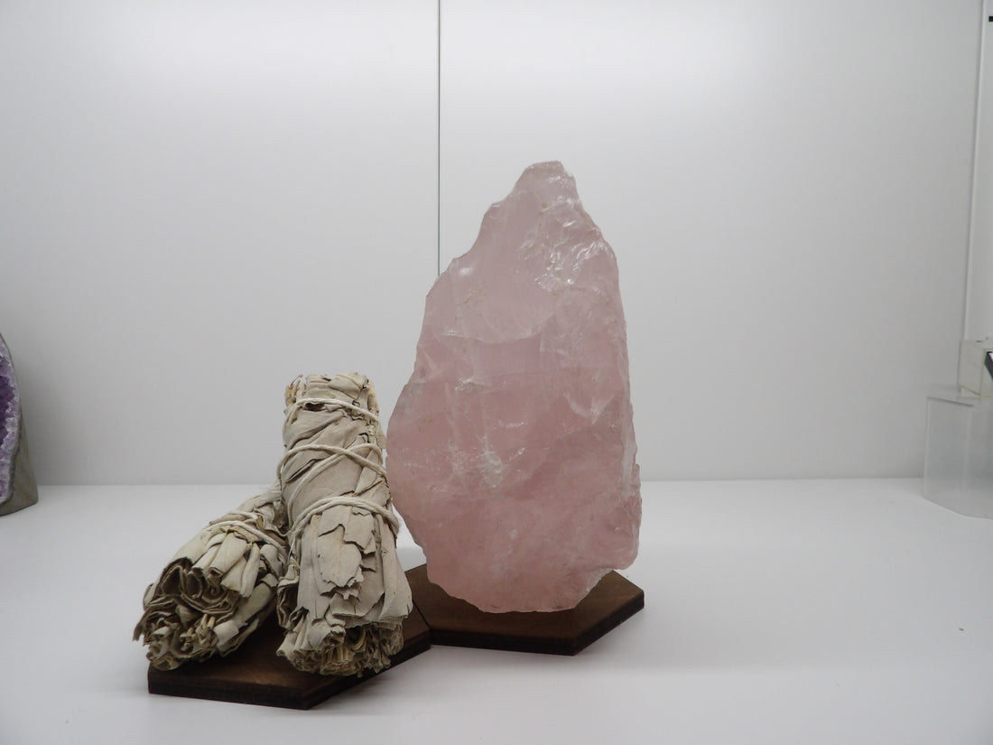 Beautiful large rose quartz flame
