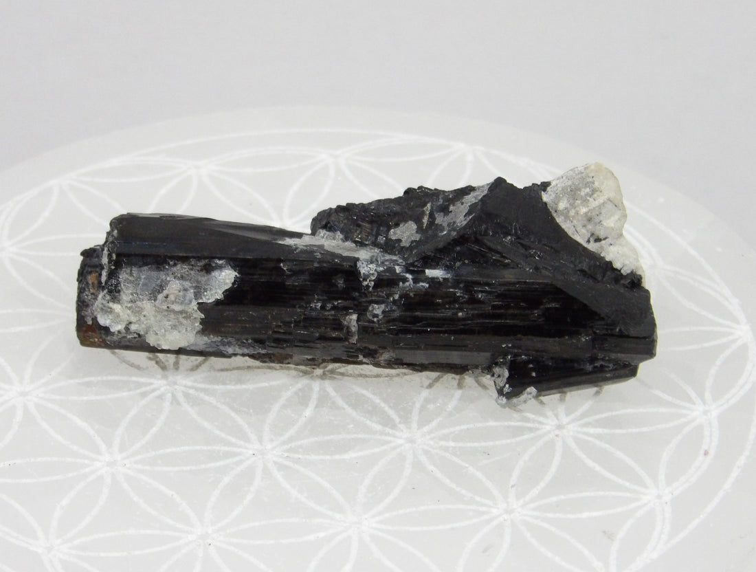 Schorl with Hyalite Opal Specimen – Mexico