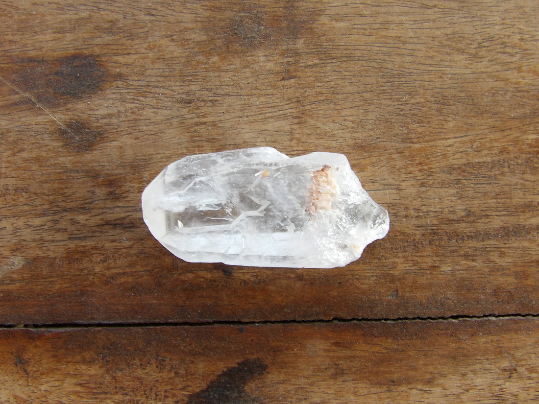 Tabular self healing clear quartz point