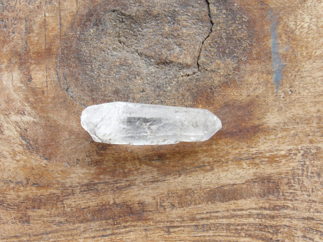 Natural Crystal on a wooden surface