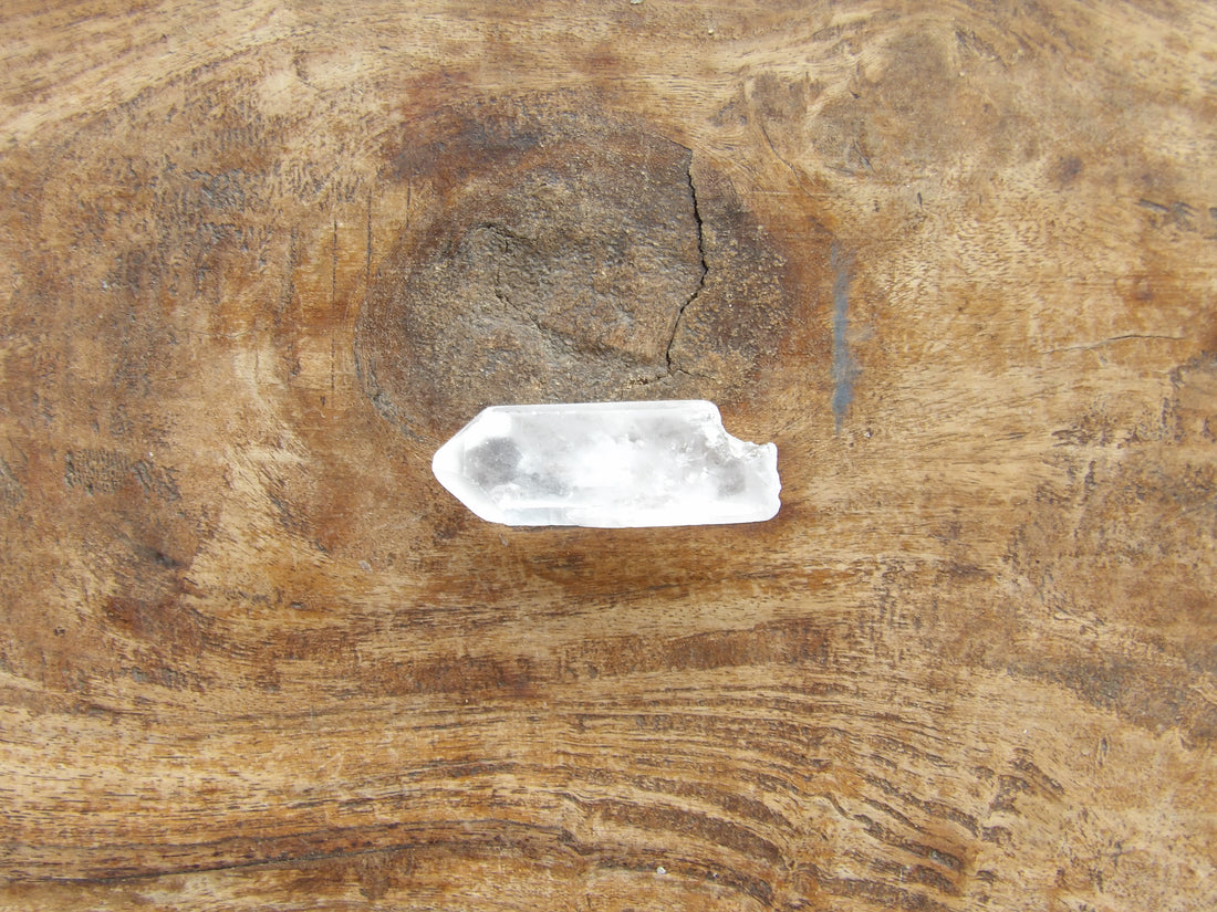 Natural Crystal on a wooden surface