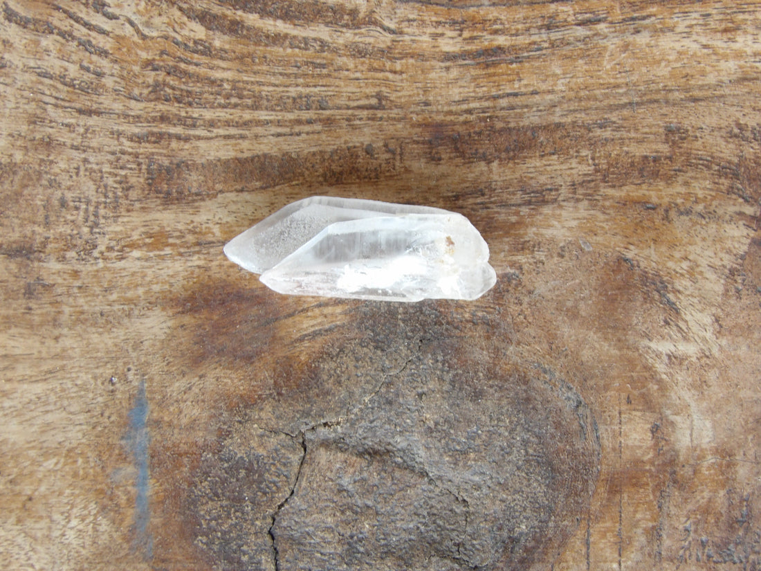 Natural twin clear quartz point