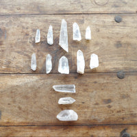 Natural clear quartz points