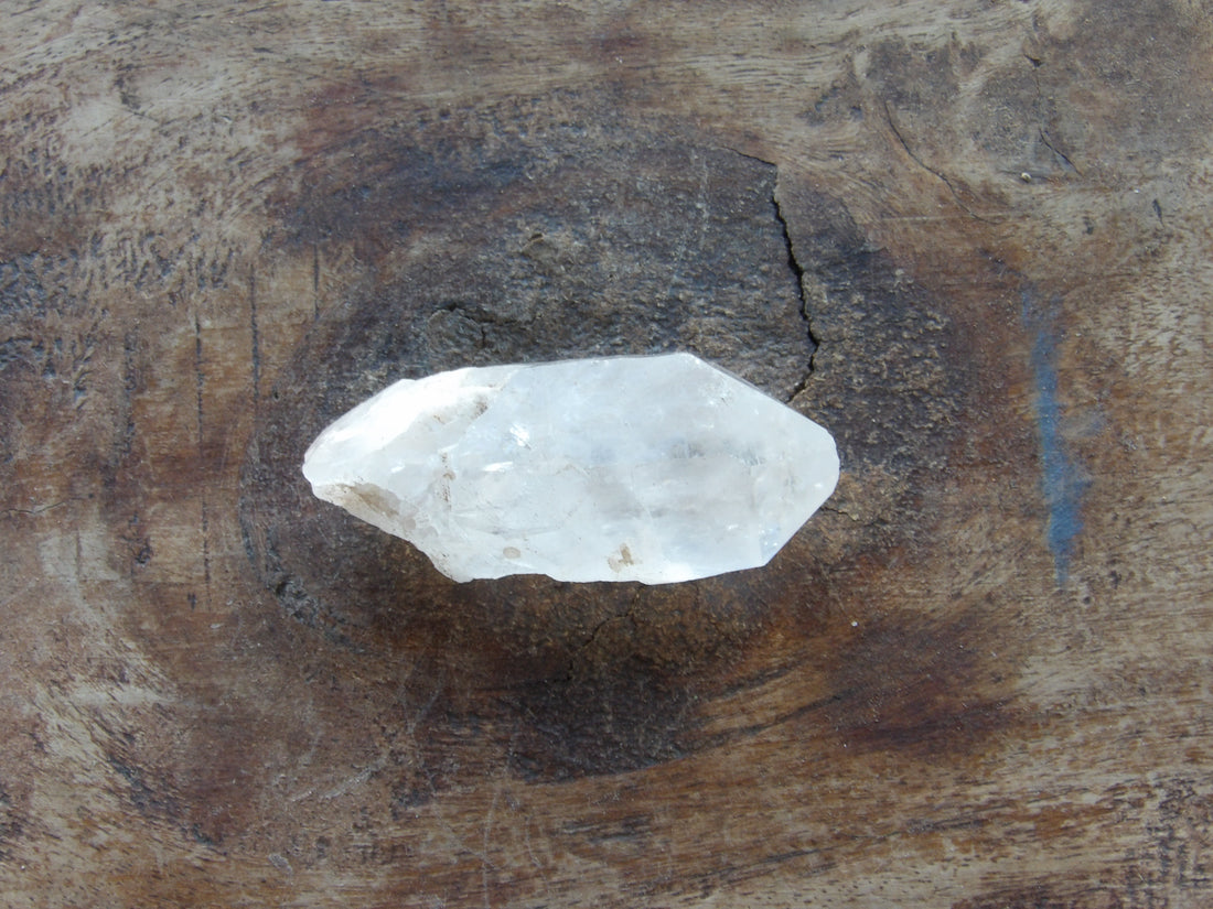 Clear quartz double terminated point