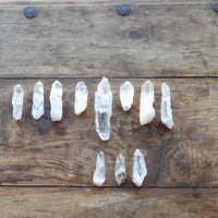 Natural clear quartz points