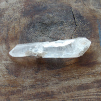 Close up on clear quartz point