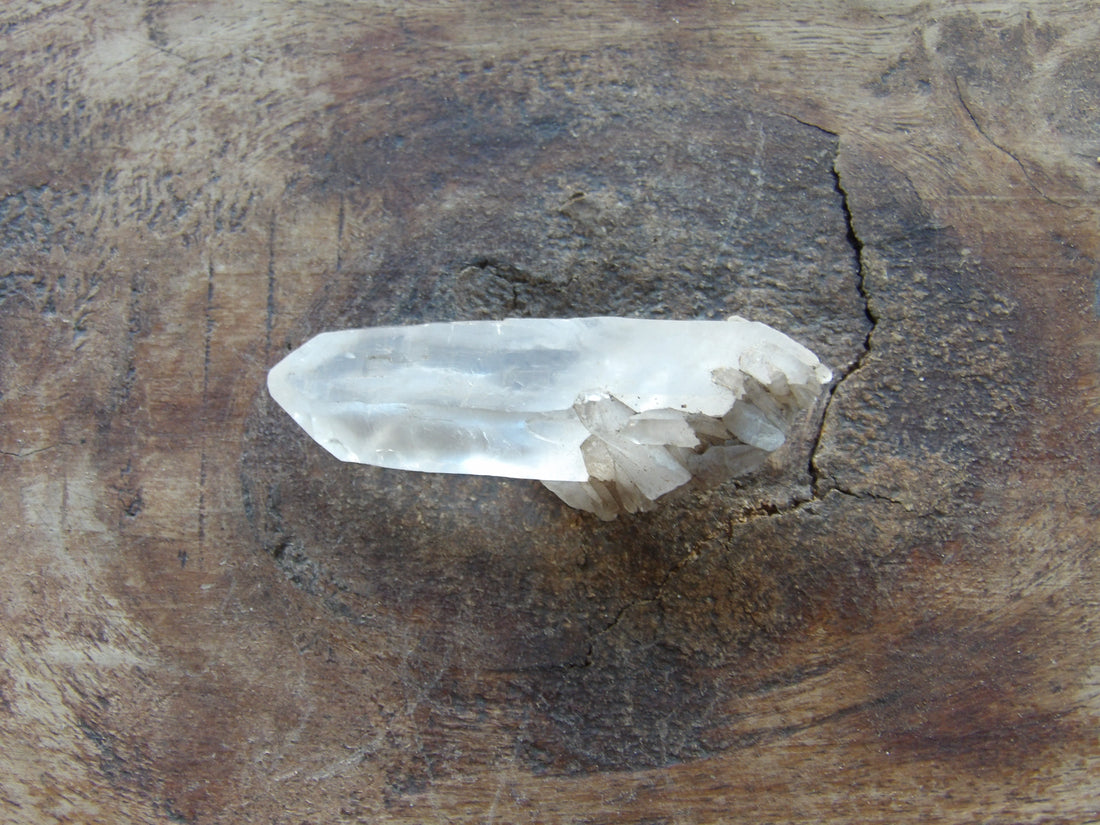 Natural self healed crystal point