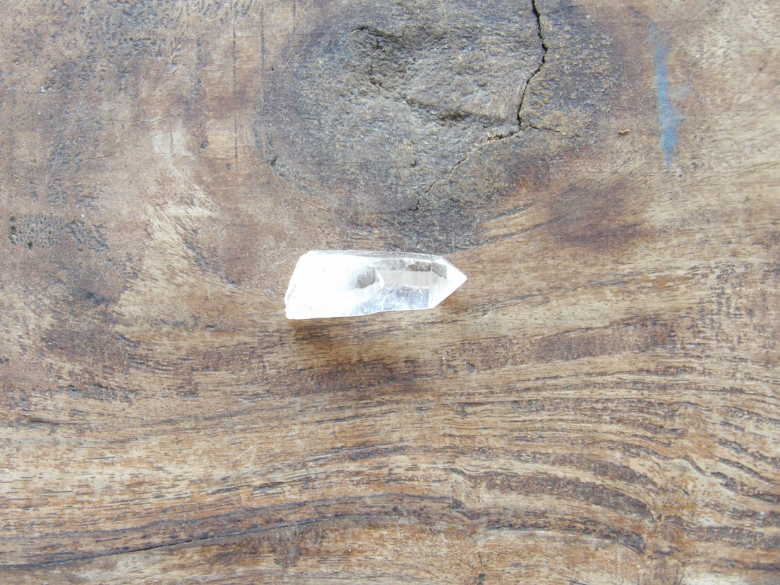 Sedona, Arizona Charged Clear Quartz crystal point close-up