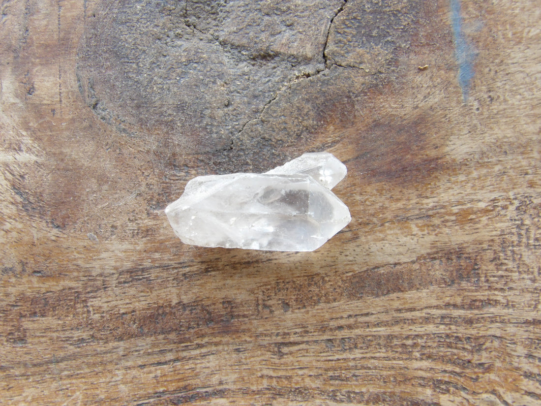 Sedona charged quartz point natural twin formation