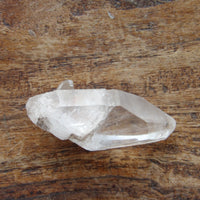 Raw clear quartz point energetic crystal Sedona - close up