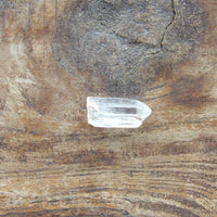 Clear quartz point Sedona charged crystal detail - twin formation