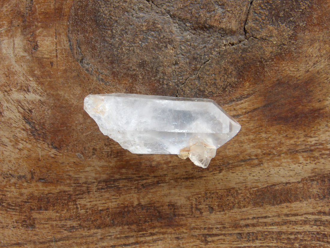 Clear quartz crystal point for intention setting