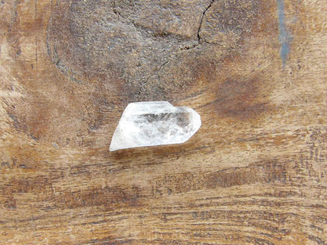 Clear quartz crystal point for intention setting- charged in Sedona