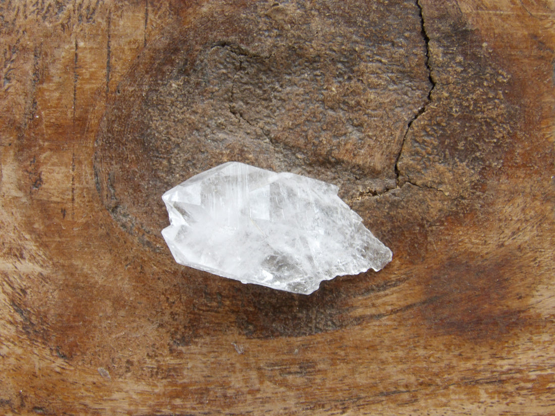 Natural clear quartz point for meditation Sedona charged