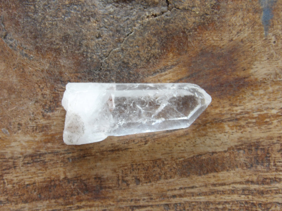 Clear quartz pocket point  natural crystal