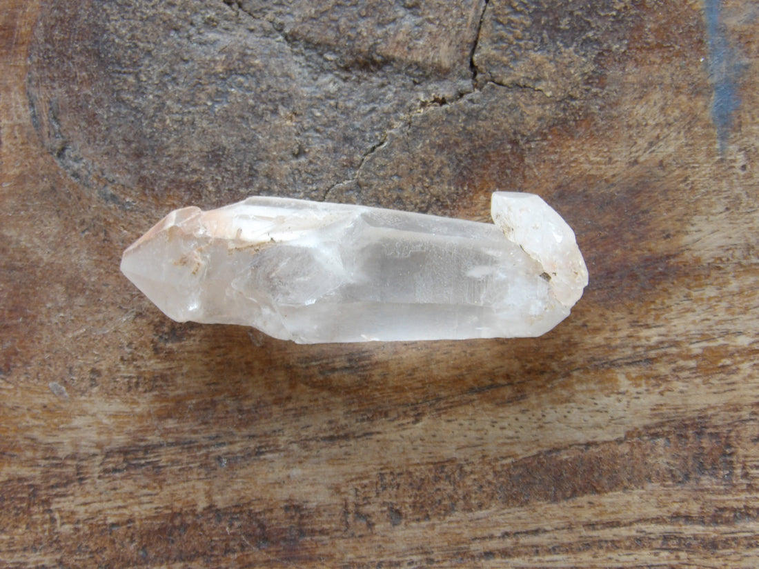 Sedona charged clear quartz point unique formation