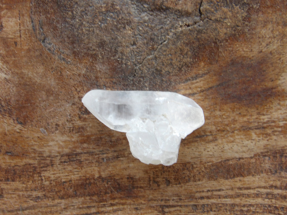 Clear quartz point unique formation