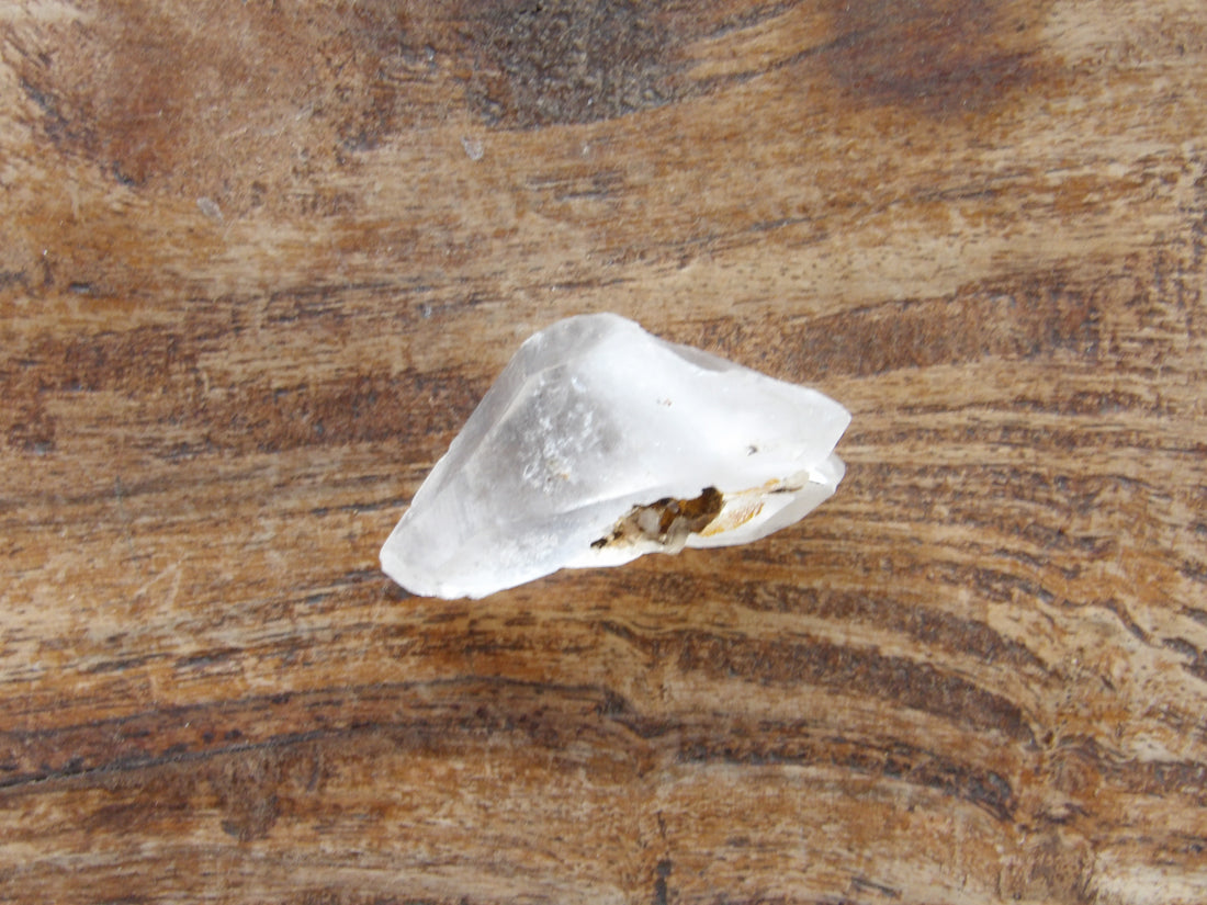 Sedona charged clear quartz point unique inclusion