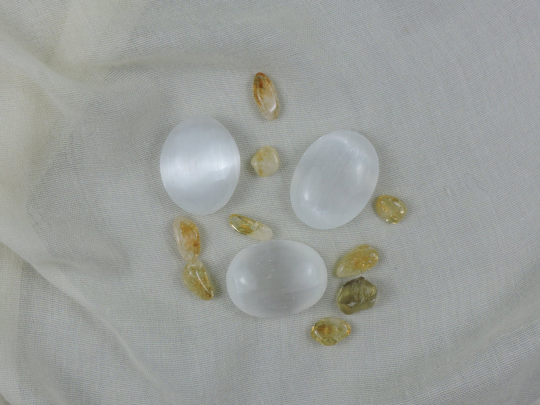 Selenite Palm Stones (small) $5 (Price Per Piece)