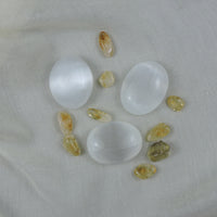 Selenite Palm Stones (small) $5 (Price Per Piece)