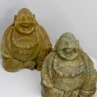 Hand-carved natural serpentine Laughing Buddha statues choose your piece