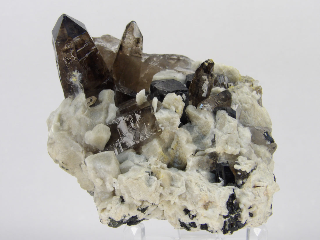 Smoky Quartz & Aegerine Specimen on Matrix – Malawi