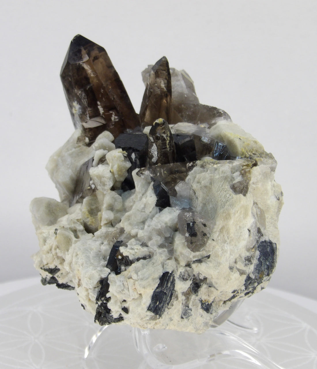 Smoky Quartz & Aegerine Specimen on Matrix – Malawi