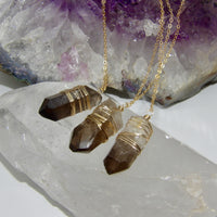 smoky quartz pendant necklace 