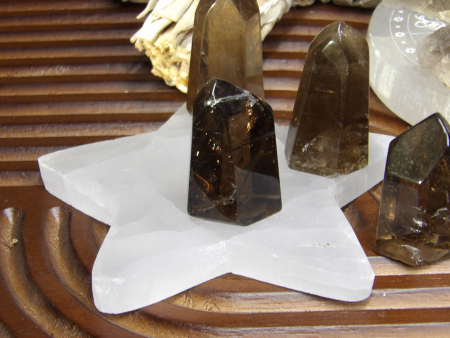 Smoky Quartz Points – Polished & Rough