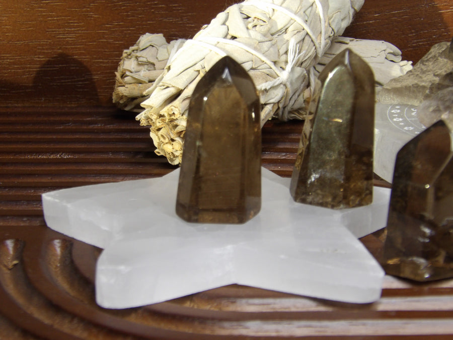 Smoky Quartz Points – Polished & Rough