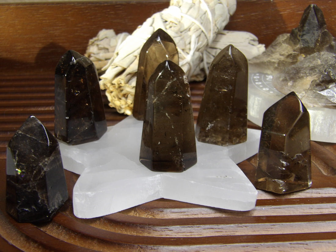 Smoky Quartz Points – Polished & Rough