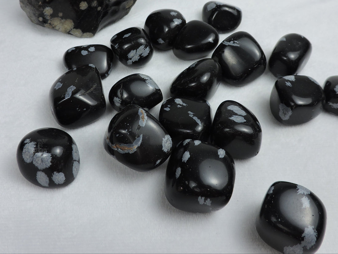 ✨ Polished Snowflake Obsidian Pocket Stones ✨