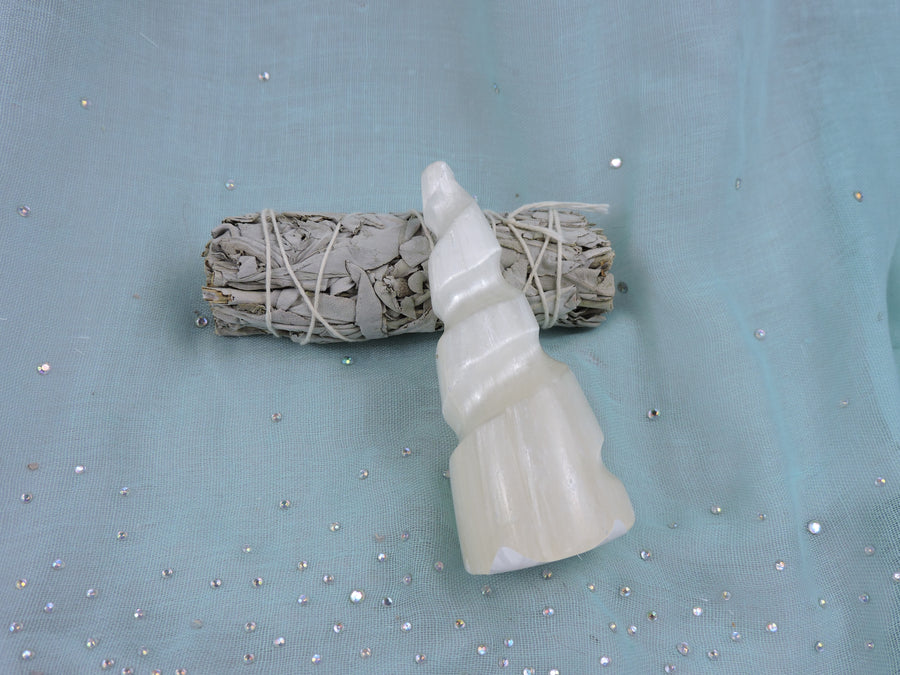 Selenite Spiral 4" $12 (Price Per Piece)