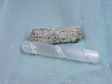 Selenite Spiral Wand  6" (Price Per Piece)