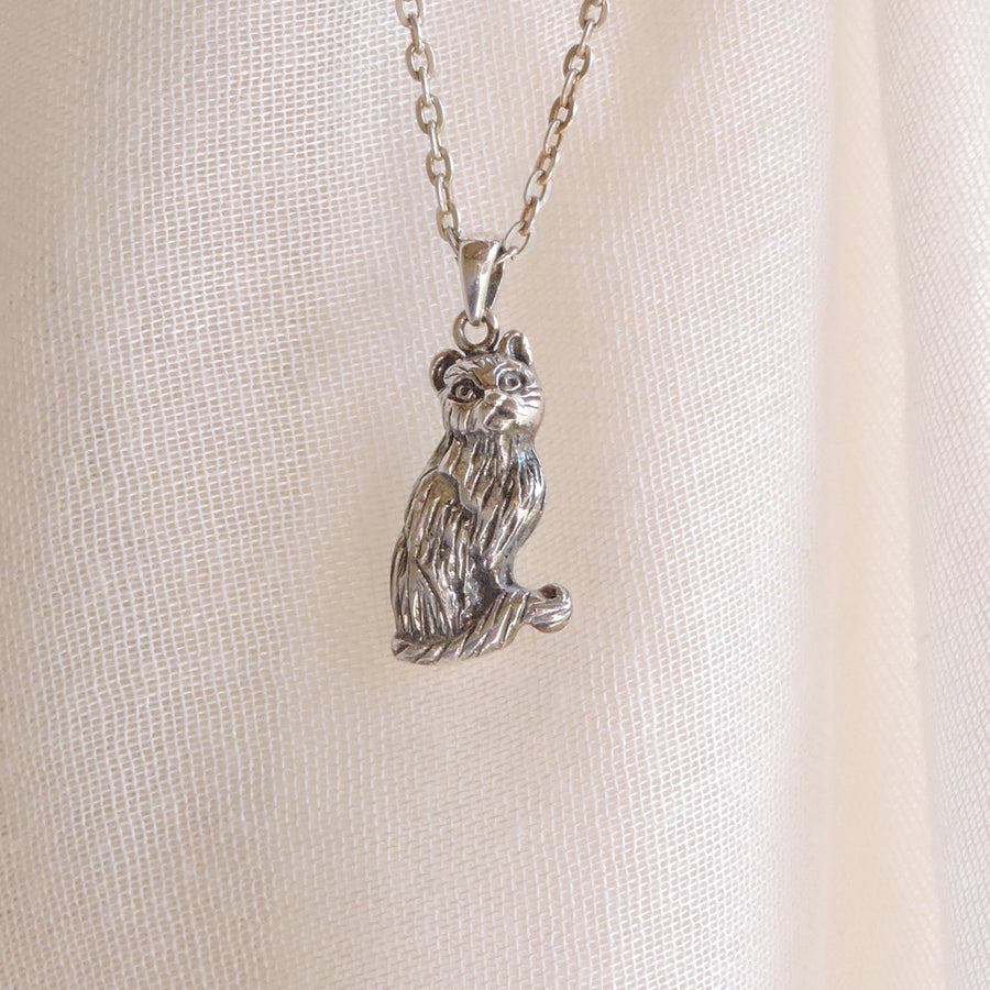 Sterling Silver Cat Pendant