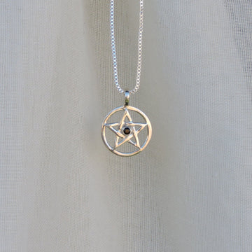 Moldavite Pentacle Pendant