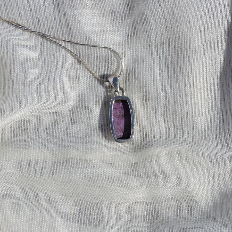 Sugilite - All Purple Rectangle Pendant