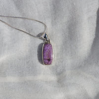 Sugilite - All Purple Rectangle Pendant