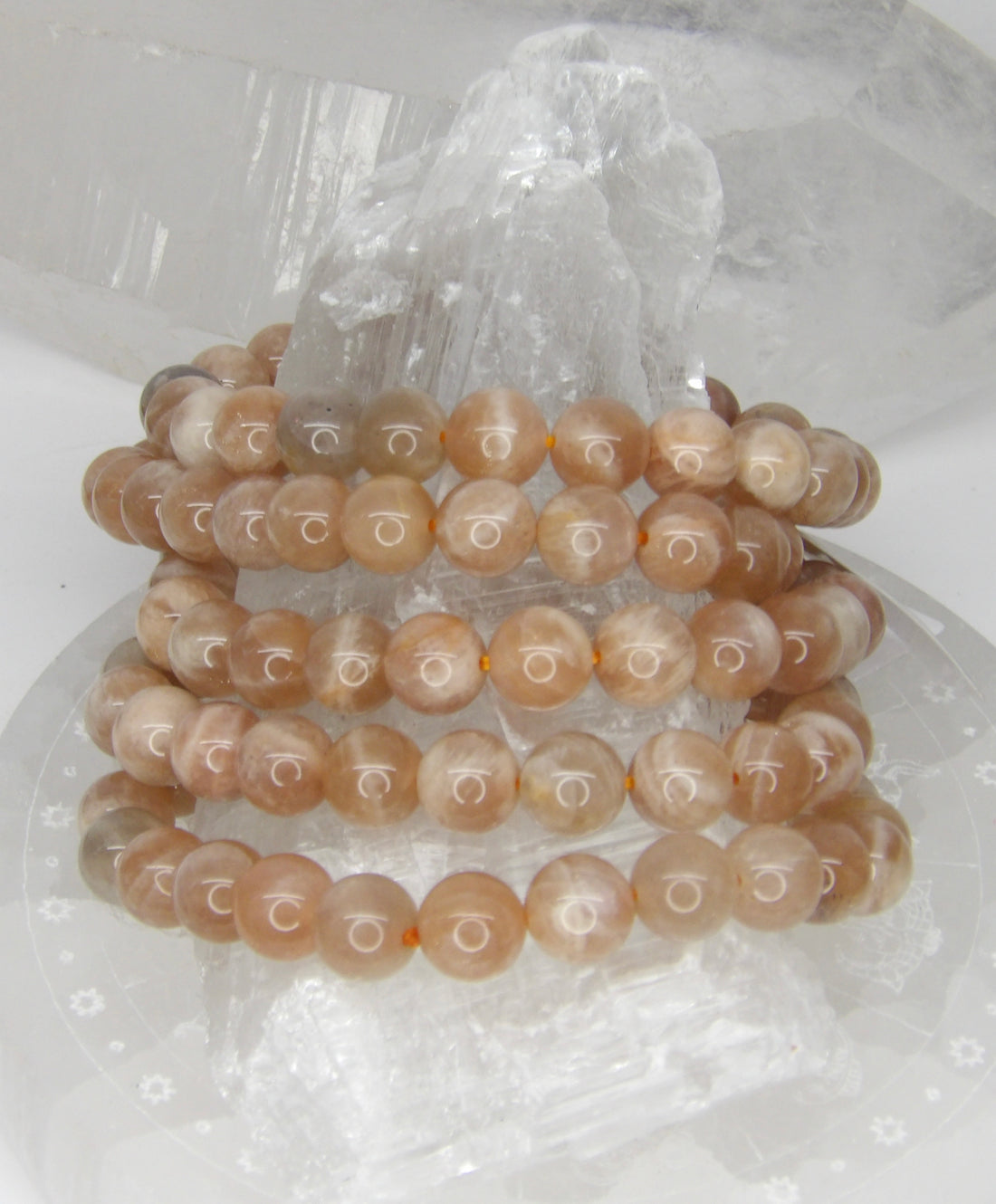 Sunstone Bracelet | 8mm Natural Gemstone Stretch Bracelet