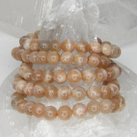 Sunstone Bracelet | 8mm Natural Gemstone Stretch Bracelet