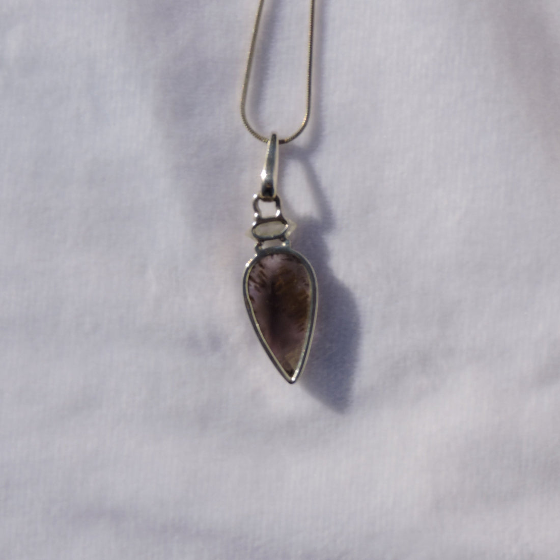 Super 7 and Herkimer Diamond Pendant