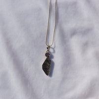 Tourmalated Quartz and Amethyst Pendant