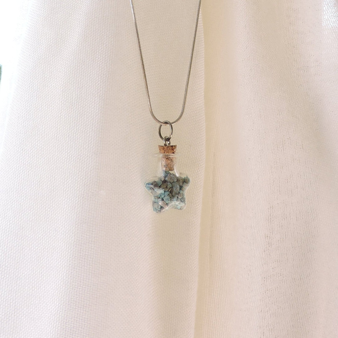 Turquoise in a Star Bottle Pendant