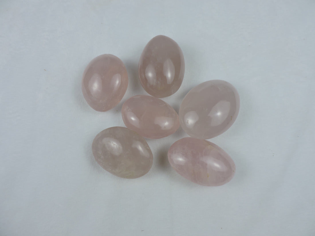 polished pink quartz palm