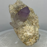 Brandberg Amethyst on Matrix with Quartz Cluster – Namibia