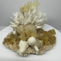 Phosphorescent Calcite with Mordenite & Stilbite | Collector Specimen | India