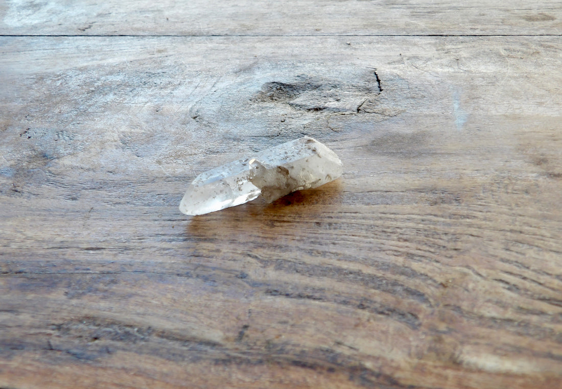 Sedona charged clear quartz point unique formation