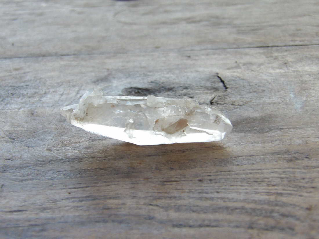 Natural clear quartz point unique formation