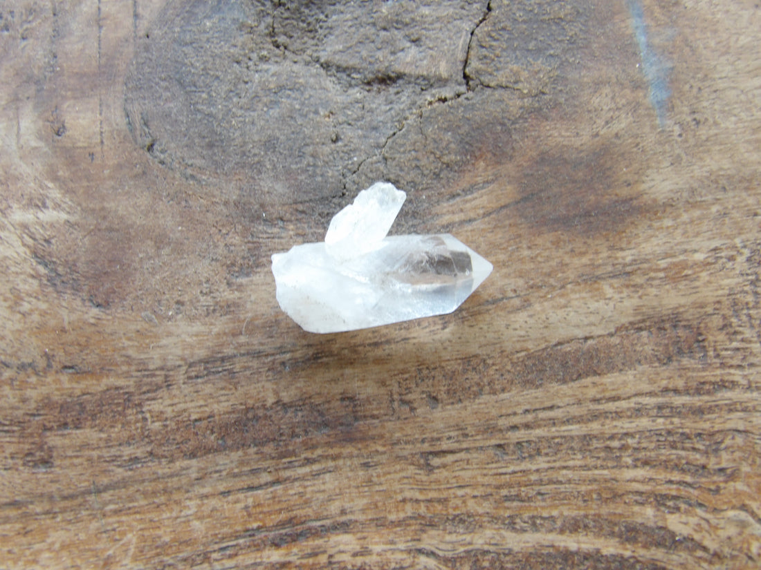 Clear quartz crystal point natural Mother earth grown
